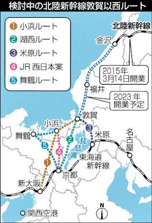 2月17日のできごと(何の日)【北陸新幹線】京都が「舞鶴ルート」を要望
