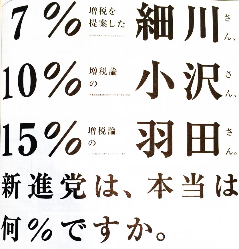 1996 平成8年10月14日(月)　自民党、新進党、消費税攻防で泥沼化